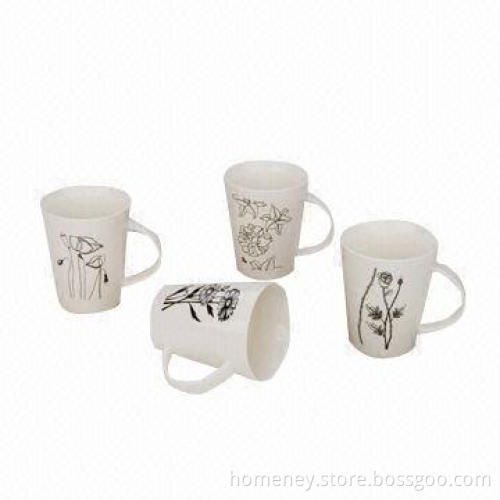 HM-86255 ceramic mug with flower decal